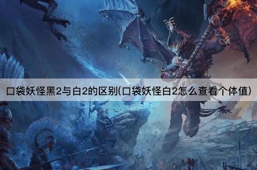 口袋妖怪黑2与白2的区别及个体值查看方法