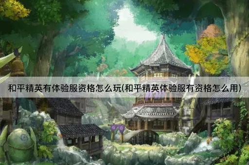 和平精英有体验服资格怎么玩(和平精英体验服有资格怎么用)