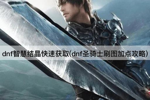 dnf智慧结晶快速获取(dnf圣骑士刷图加点攻略)