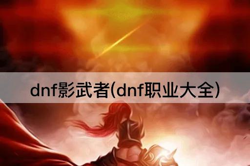 dnf影武者(dnf职业大全)