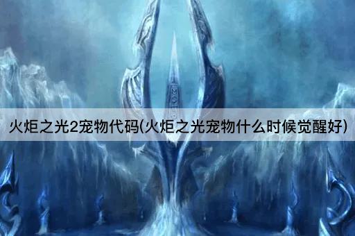 火炬之光2宠物代码(火炬之光宠物什么时候觉醒好)