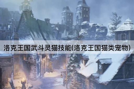 洛克王国武斗灵猫技能(洛克王国猫类宠物)