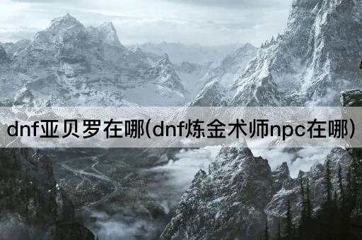 dnf亚贝罗在哪(dnf炼金术师npc在哪)