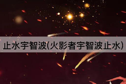 止水宇智波(火影者宇智波止水)